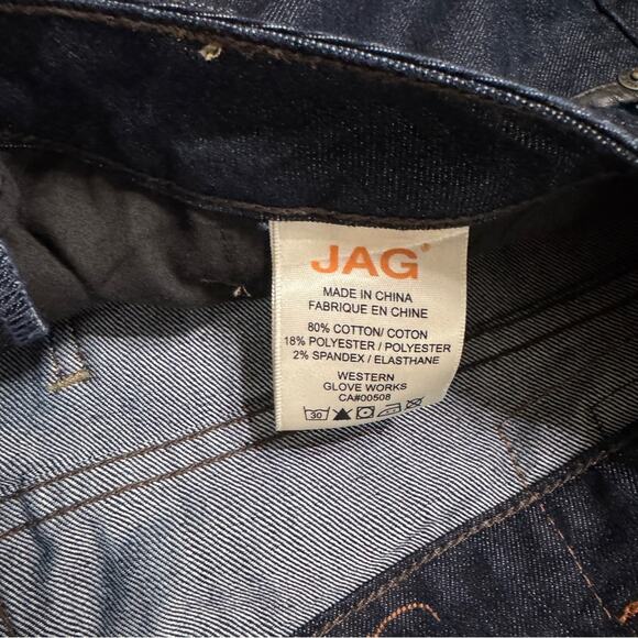 Jag Jeans Straight Leg Dark Denim Jeans Size 10P - Picture 4 of 9